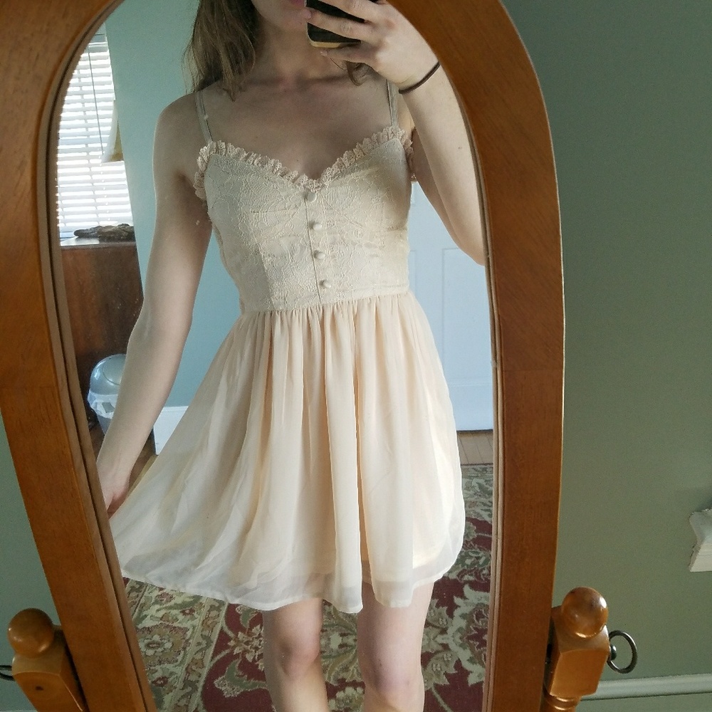 Peach pink ballerina dress